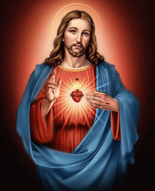 The Sacred Heart — classic and residual image of the saviour of mankind in the average African Christian mind.