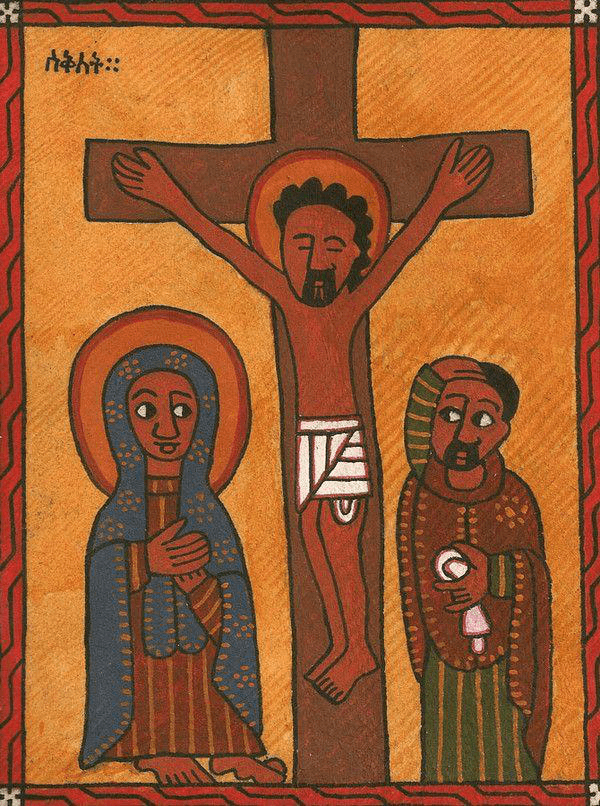 Side A, that Japanese Jesus who I guess lived in Japan because look at everyone around him. Side B, Ethiopian Jesus. Turns out black countries that do not get colonised assimilate Christianity by centering their own identity in his appearance. In fact, there is even an origin story placing the birth of Jesus in an Ethiopian cave.