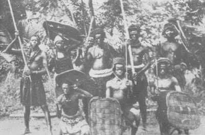 Plate · Warriors · c. 1900